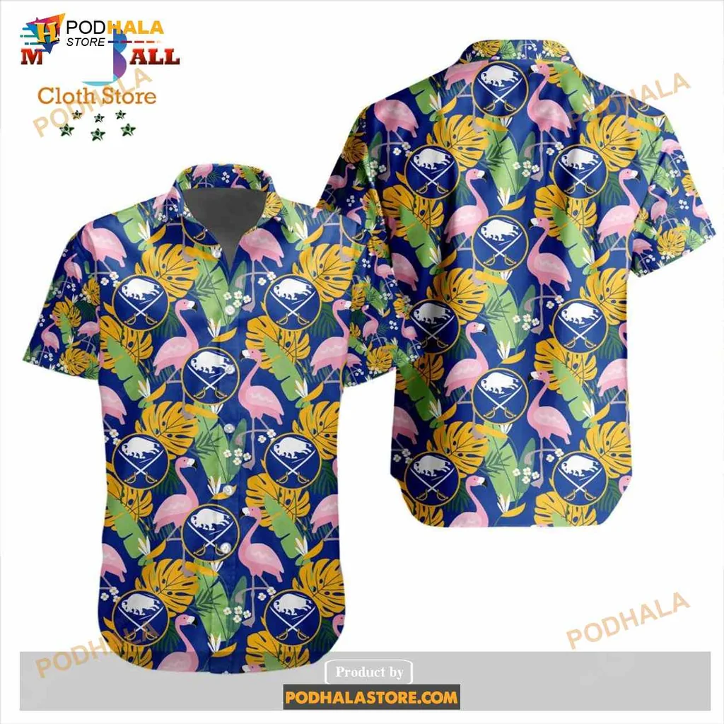 Buffalo Sabres Flamingo Hawaiian Shirt With Tropical Design