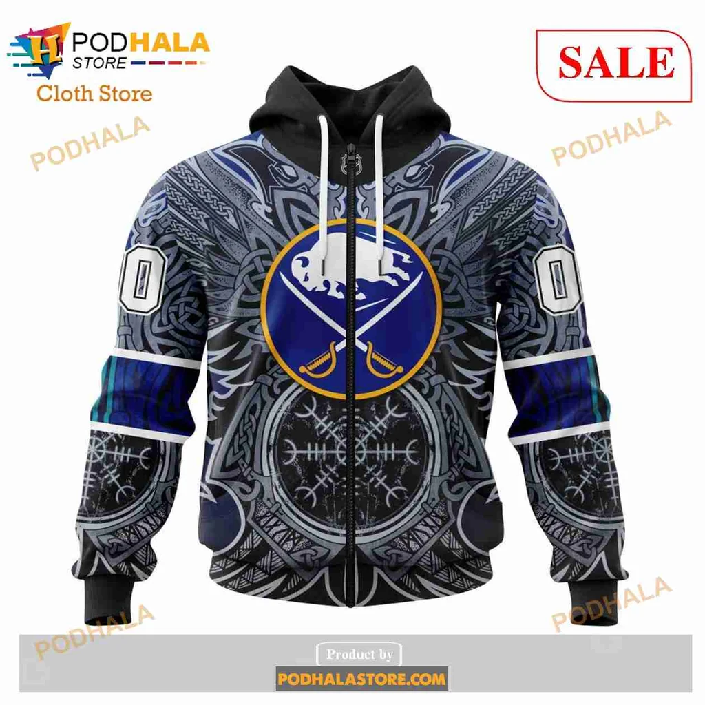 Buffalo Sabres Norse Viking Hoodie With Intricate Design