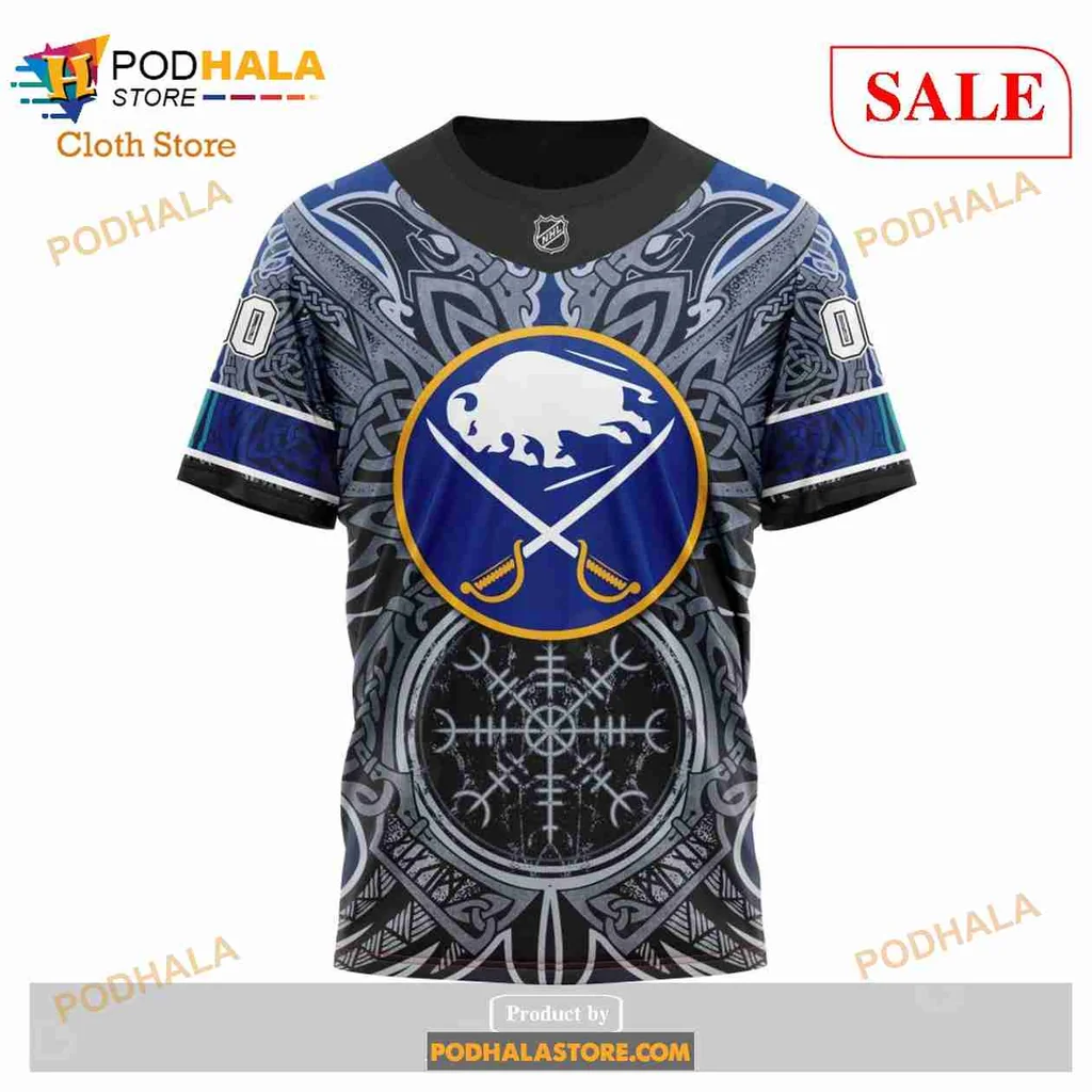 Buffalo Sabres Norse Viking Hoodie With Intricate Design - Product View 5 Buffalo Sabres Norse Viking Hoodie With Intricate Design - Product View 5