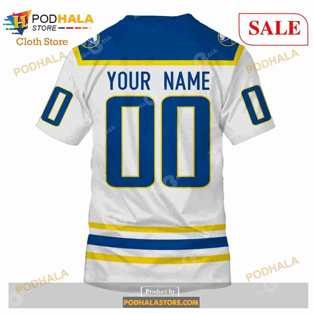 Buffalo Sabres Retro Hoodie With Vintage 80s 90s Design - Product View 6 Buffalo Sabres Retro Hoodie With Vintage 80s 90s Design - Product View 6