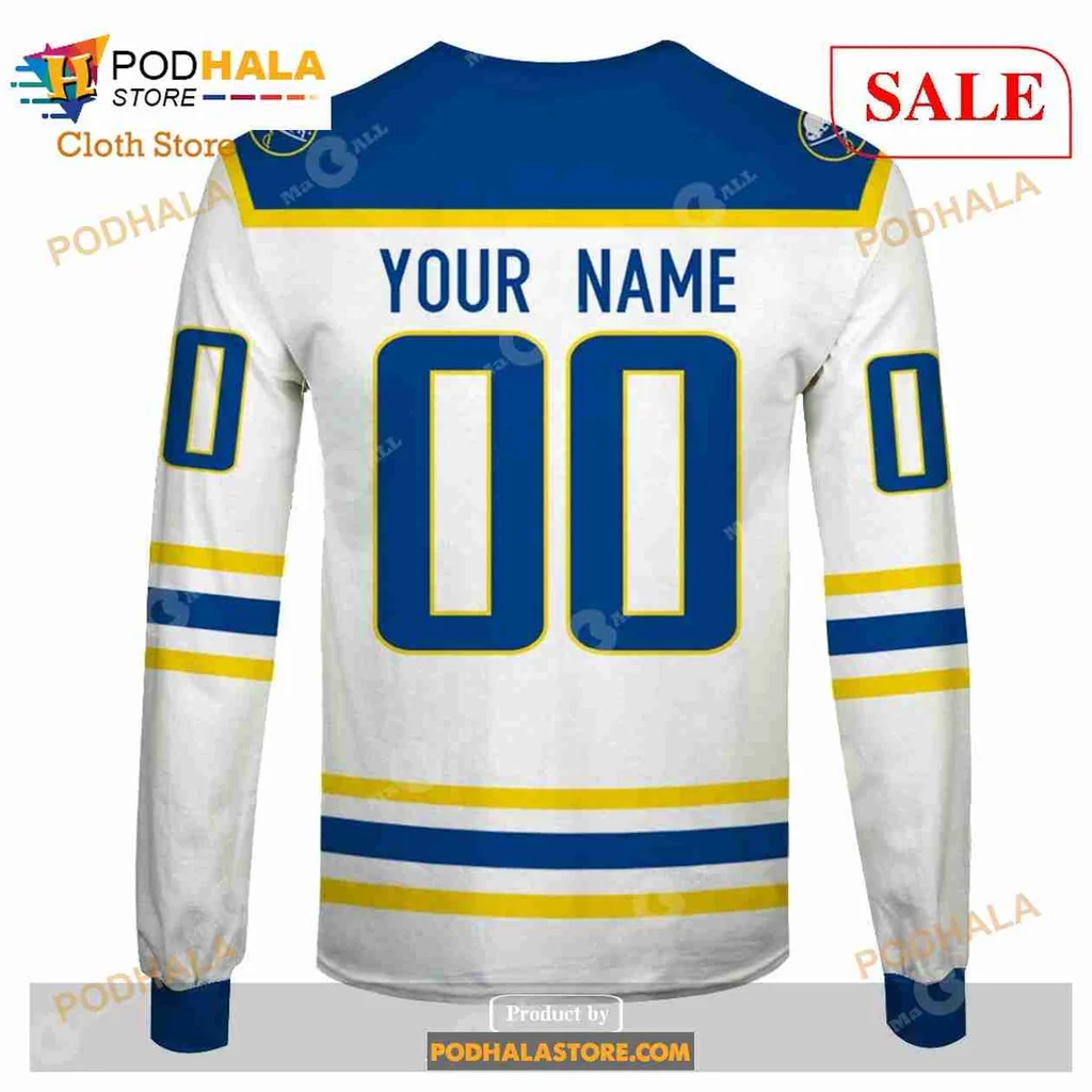 Buffalo Sabres Retro Hoodie With Vintage 80s 90s Design - Product View 7 Buffalo Sabres Retro Hoodie With Vintage 80s 90s Design - Product View 7