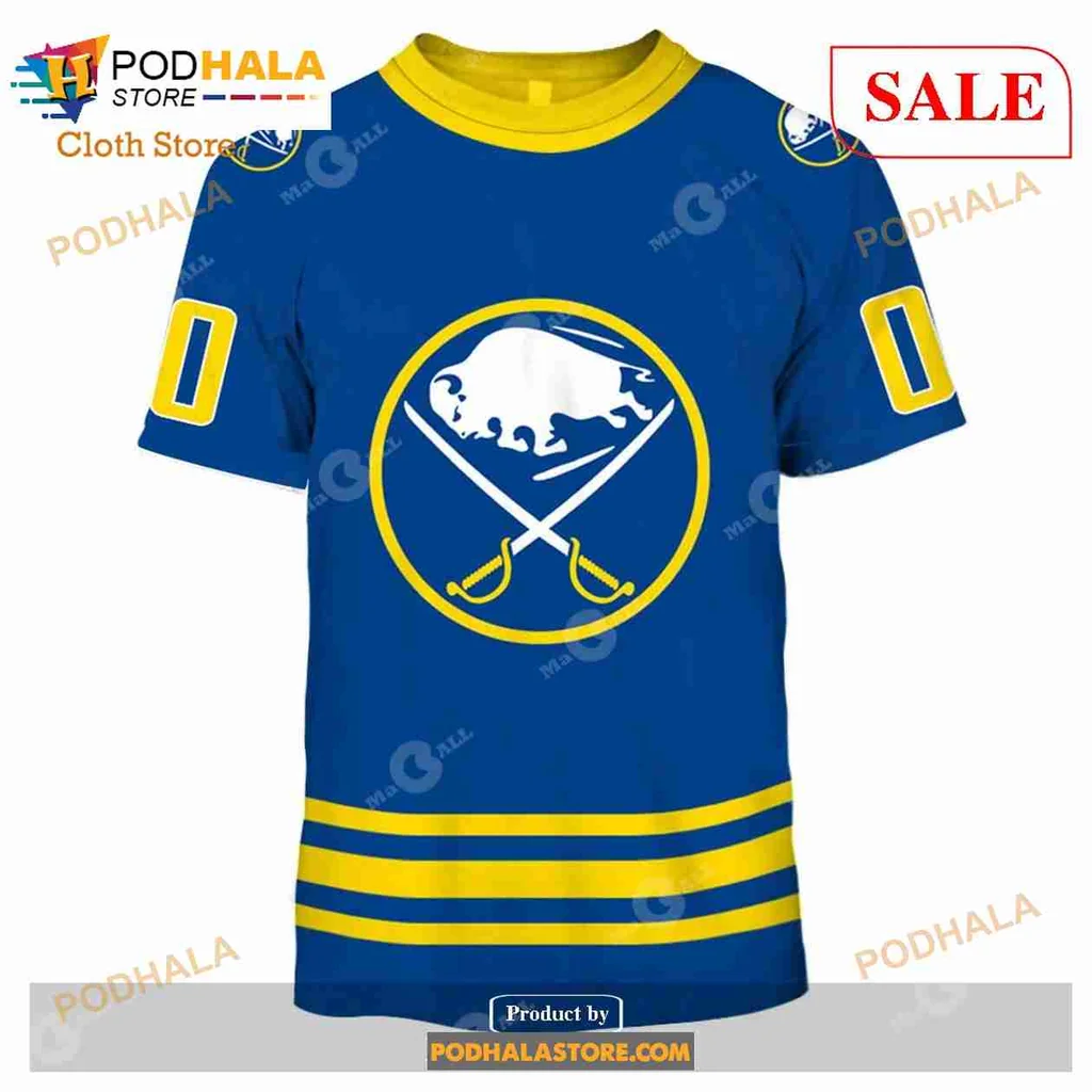 Buffalo Sabres Vintage Hoodie, 80s 90s Retro 3d Sweatshirt With Buffalo Graphic - View 1 Buffalo Sabres Vintage Hoodie, 80s 90s Retro 3d Sweatshirt With Buffalo Graphic - View 1