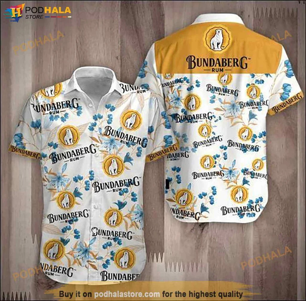 Bundaberg Rum Tropical Shirt For Women, Vibrant Summer Design With Palm Leaves And Flowers