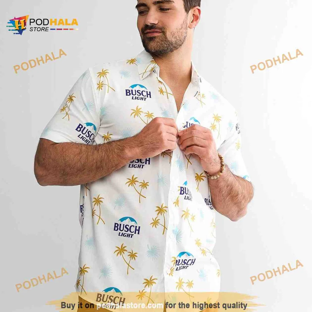 Busch Light Tropical Aloha Shirt, Funny Hawaiian Shirt For Beer Lovers