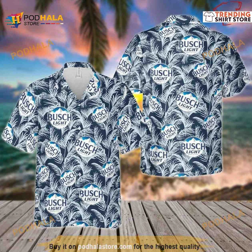 Busch Light Tropical Aloha Shirt, Summer Beach Vibes For Beer Lovers