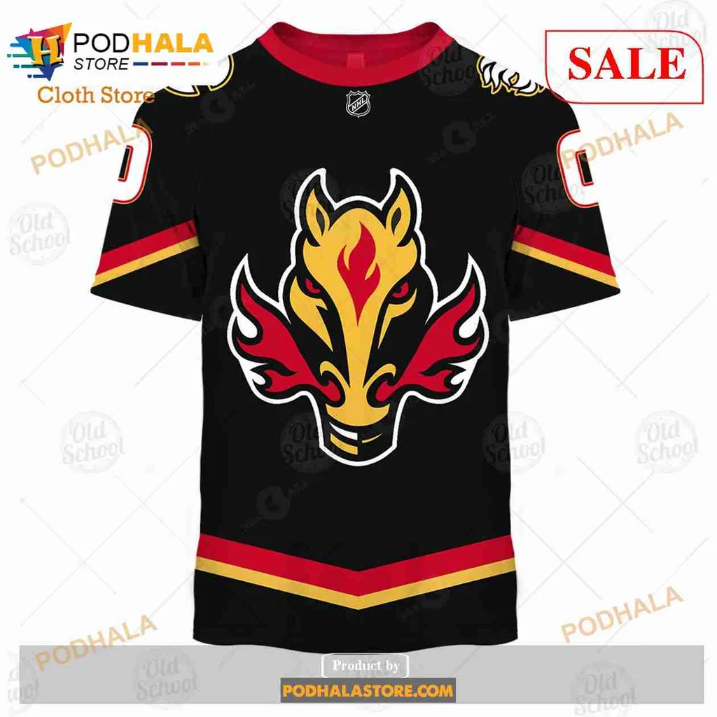 Calgary Flames AOP Hoodie Custom Name And Number Sweatshirt Calgary Flames AOP Hoodie Custom Name And Number Sweatshirt
