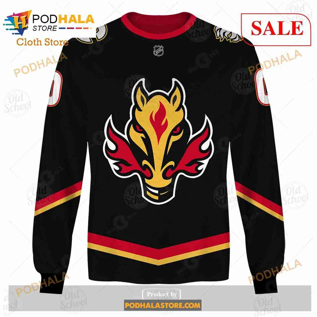 Calgary Flames 3D Print Hoodie Custom Name And Number Sweatshirt Calgary Flames 3D Print Hoodie Custom Name And Number Sweatshirt