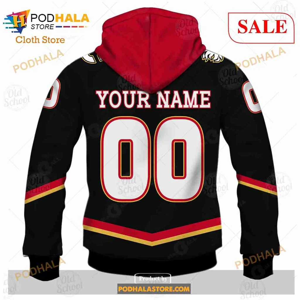 Calgary Flames 3d Hoodie Custom Name And Number Sweatshirt - Product View 6 Calgary Flames 3d Hoodie Custom Name And Number Sweatshirt - Product View 6