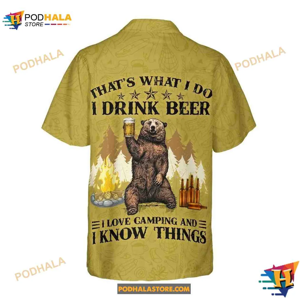 Camping Bear Tropical Shirt, Lets Go Camping Design For Outdoor Lovers Camping Bear Tropical Shirt, Lets Go Camping Design For Outdoor Lovers