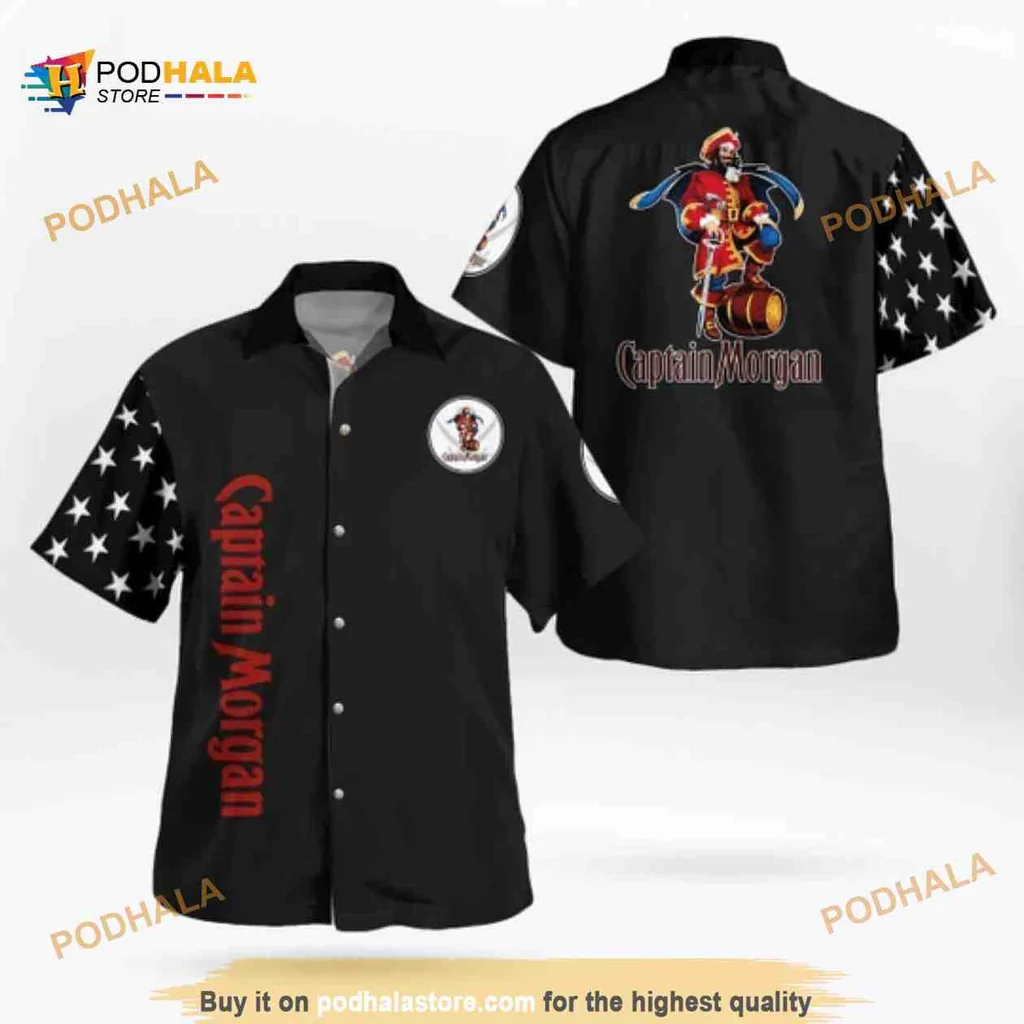 Captain Morgan Pirate Hawaiian Shirt With Colorful Design For Fun Lovers