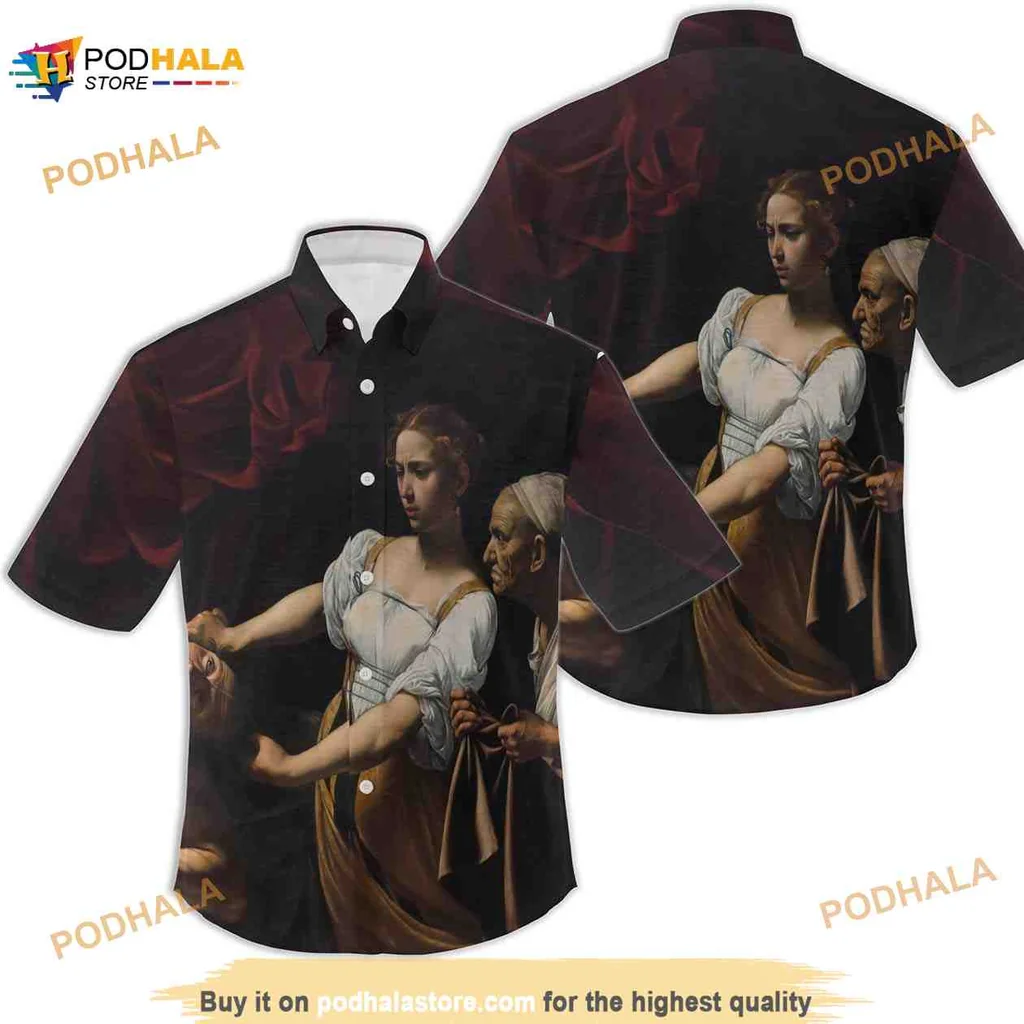 Caravaggio Art Tropical Hawaiian Shirt Featuring Dramatic Scene