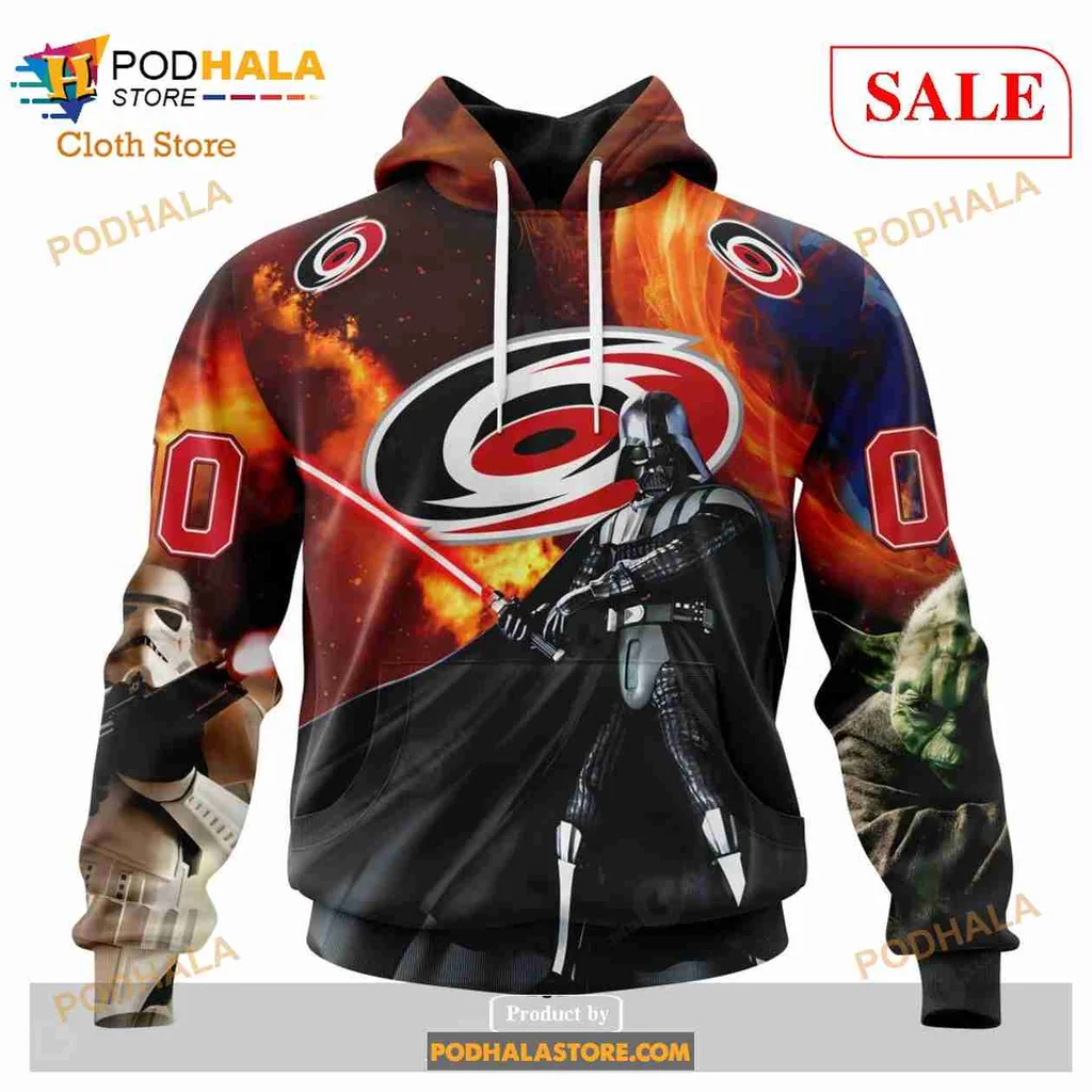 Carolina Hurricanes Star Wars Hoodie With Darth Vader And Stormtroopers