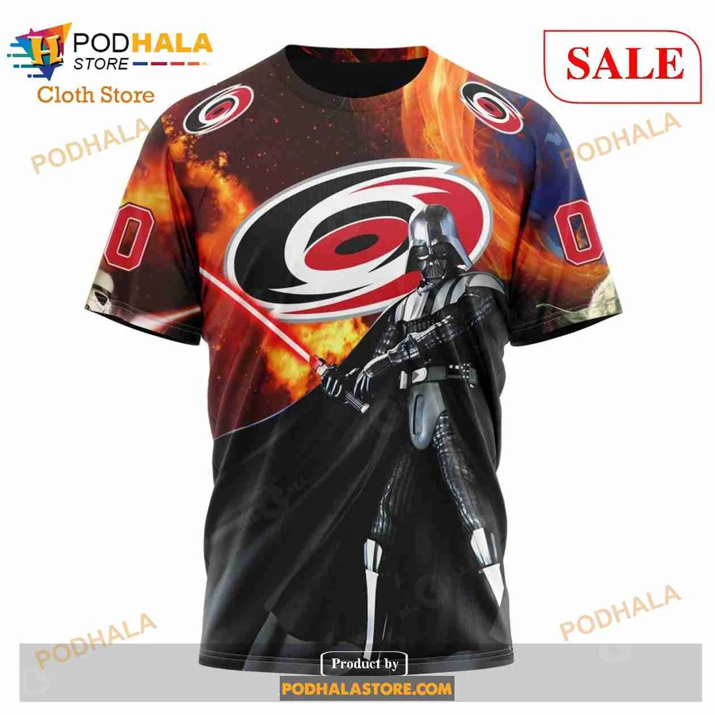Carolina Hurricanes Star Wars Hoodie With Darth Vader And Stormtroopers - Product View 6 Carolina Hurricanes Star Wars Hoodie With Darth Vader And Stormtroopers - Product View 6