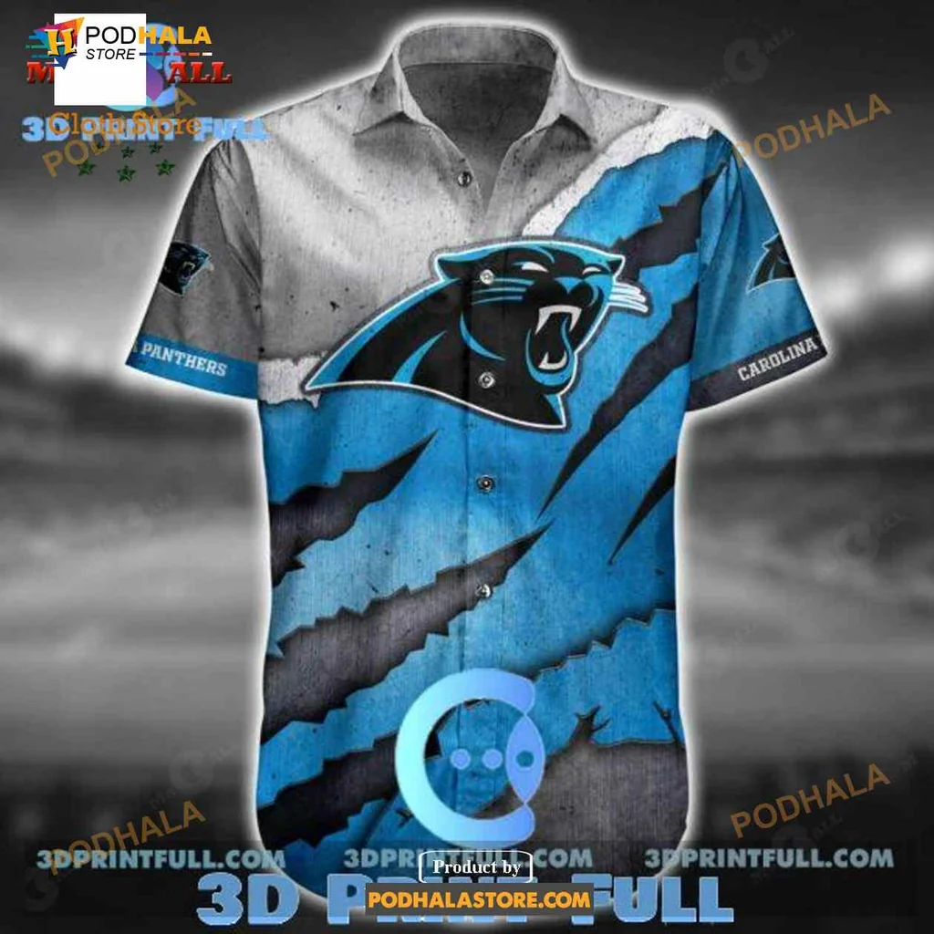 Carolina Panthers Fan Hawaiian Shirt With Bold Logo And Dynamic Design