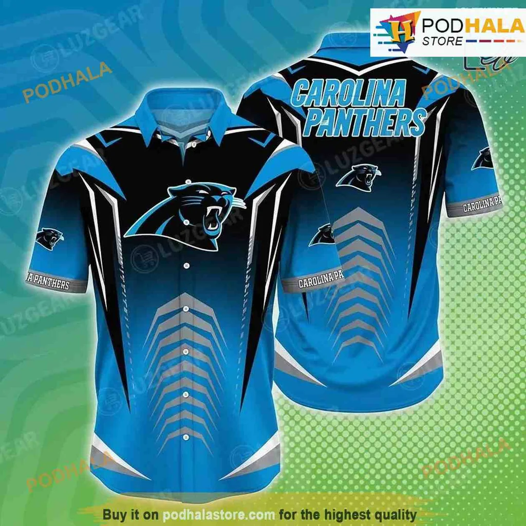 Carolina Panthers Hawaiian Shirt Featuring Vibrant Team Logo