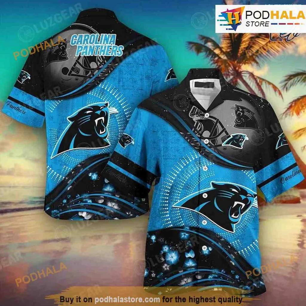 Carolina Panthers Hawaiian Shirt With Bold Logo And Dynamic Design