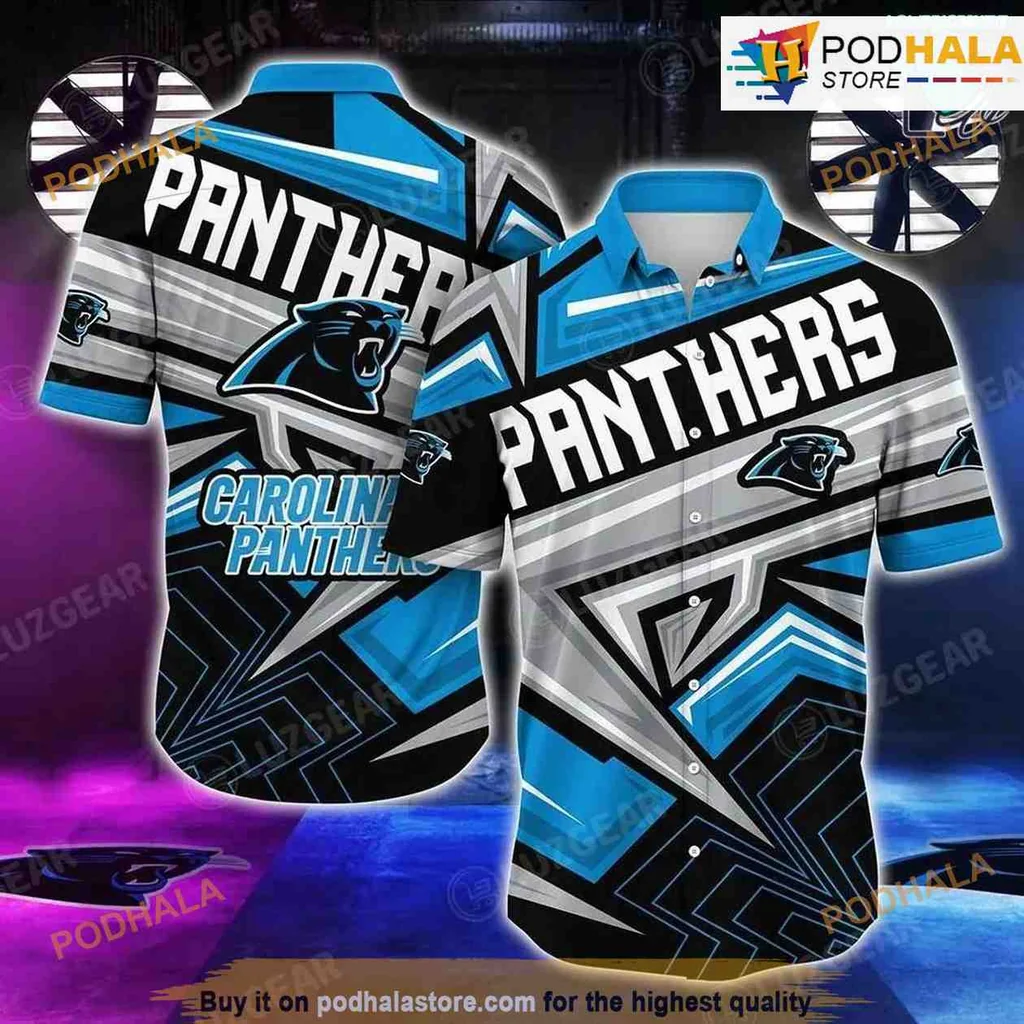 Carolina Panthers Hawaiian Shirt With Bold Logo And Vibrant Colors