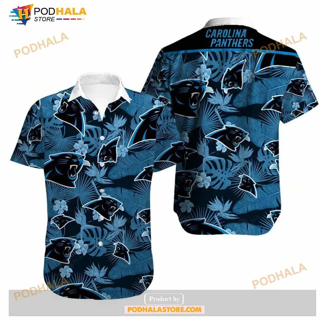 Carolina Panthers Tropical Shirt Featuring Vibrant Logo And Floral Design