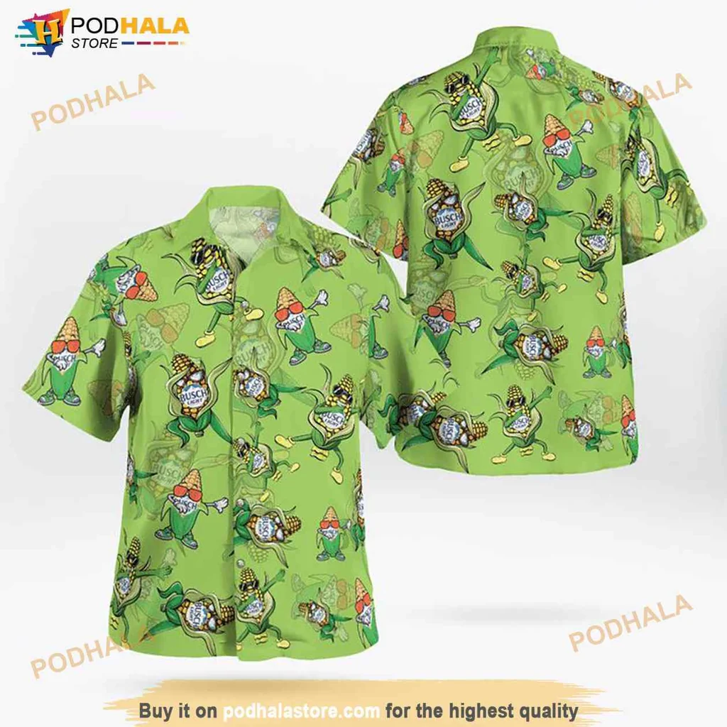 Cartoon Frog Aloha Shirt With Playful Tropical Illustrations