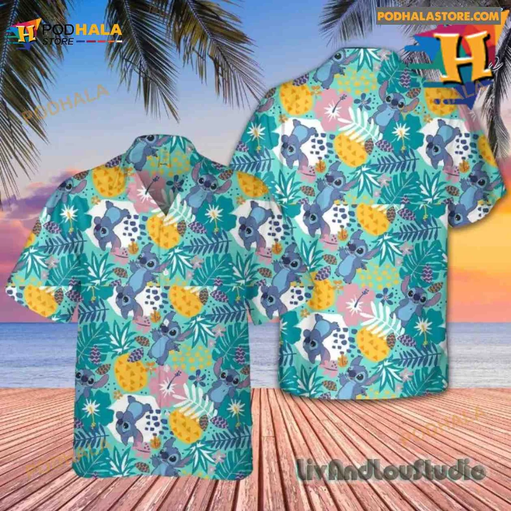 Cartoon Koala Tropical Hawaiian Shirt With Pineapples And Palm Leaves