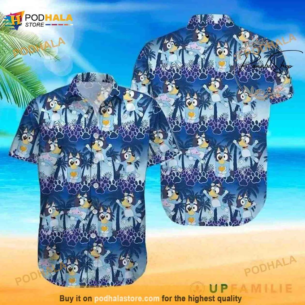 Cartoon Penguins Hawaiian Shirt With Tropical Design For Fun Summer Vibes