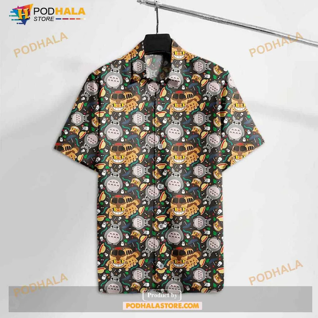 Catbus Totoro Hawaiian Shirt With Vibrant Studio Ghibli Design