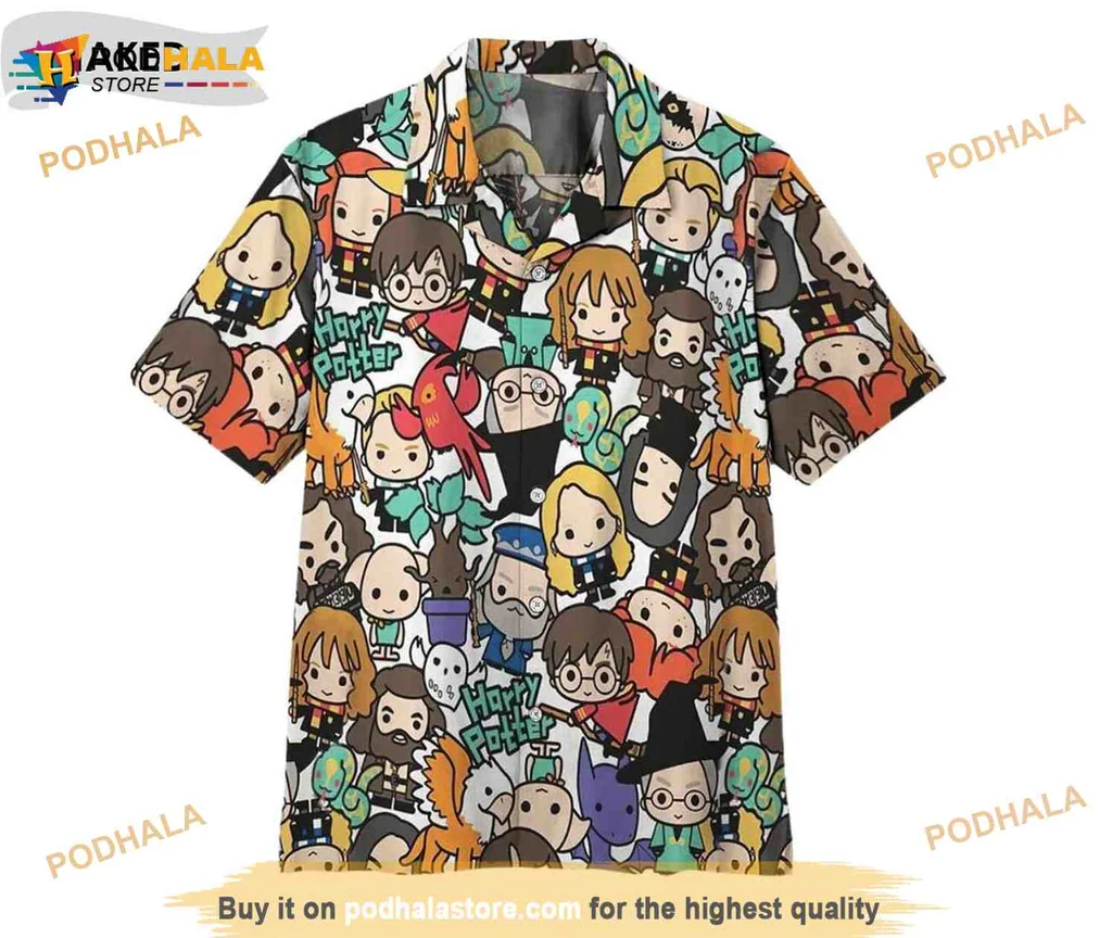 Chibi Characters Hawaiian Shirt With Vibrant Anime Inspired Design
