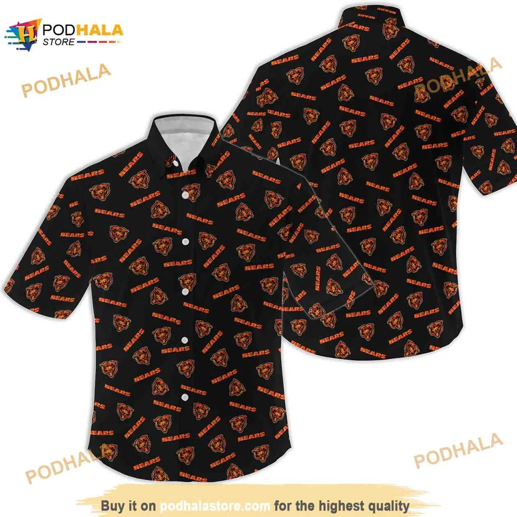 Chicago Bears Aloha Shirt Featuring Vibrant Team Logo Design