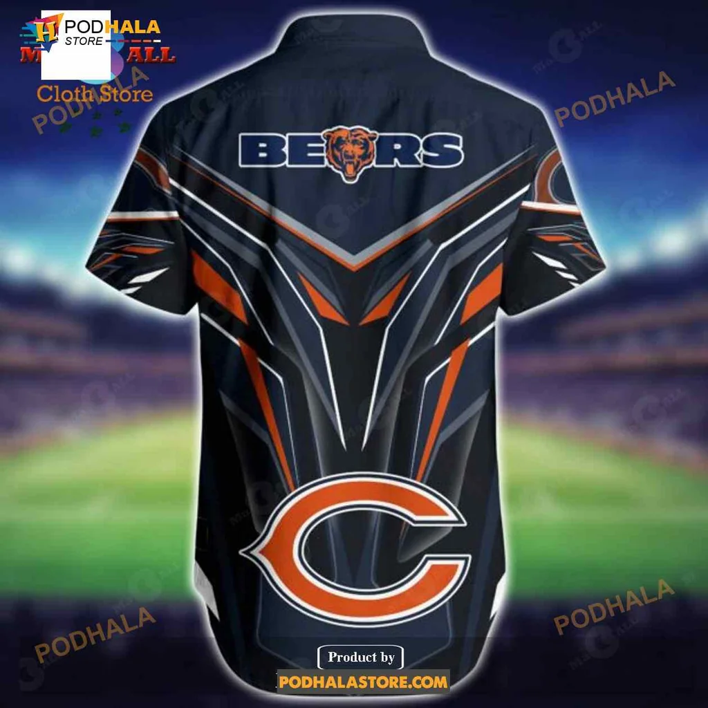 Chicago Bears Funny Aloha Shirt With Vibrant Logo Design Chicago Bears Funny Aloha Shirt With Vibrant Logo Design