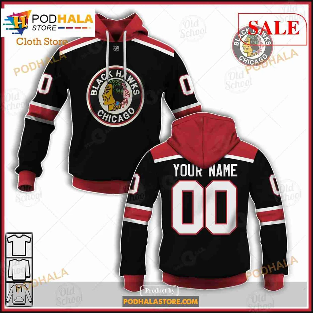 Chicago Blackhawks 3d Hoodie Custom Name And Number Sweatshirt