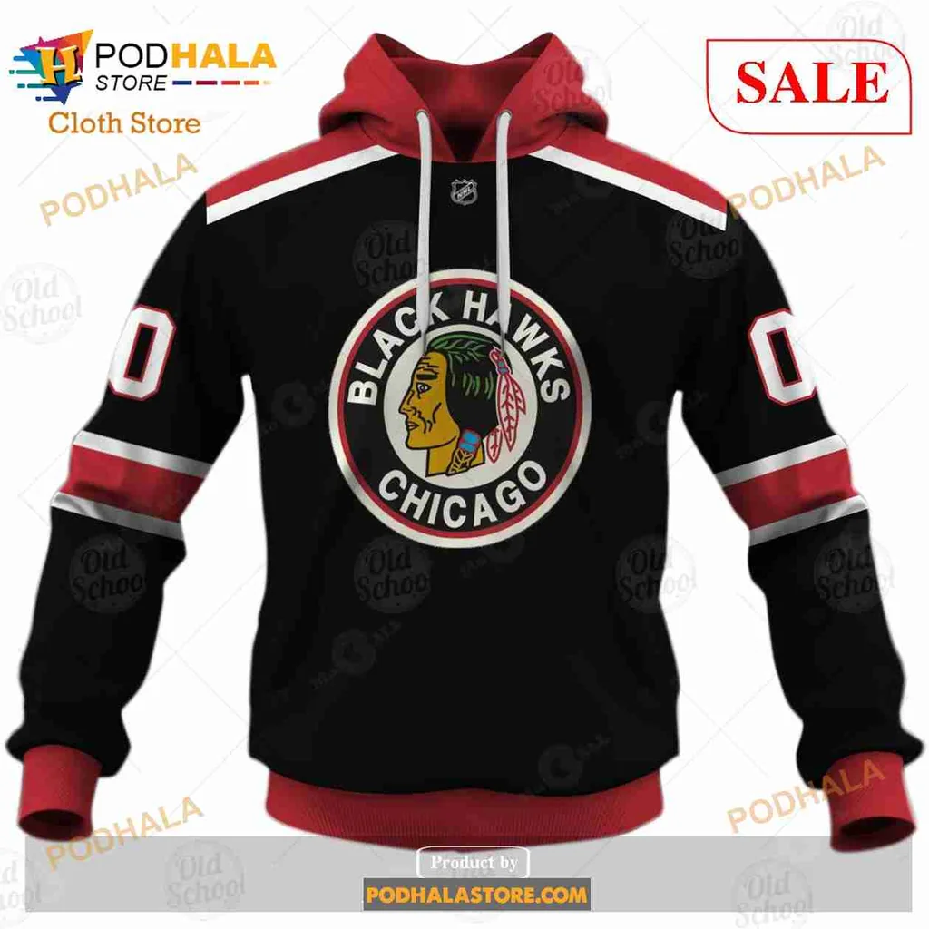 Chicago Blackhawks All Over Print Hoodie Custom Name And Number Sweatshirt Chicago Blackhawks All Over Print Hoodie Custom Name And Number Sweatshirt