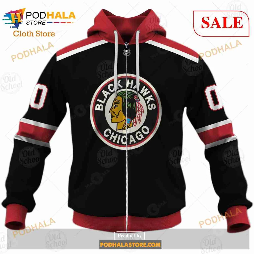 Chicago Blackhawks 3d Hoodie Custom Name And Number Sweatshirt - Product View 5 Chicago Blackhawks 3d Hoodie Custom Name And Number Sweatshirt - Product View 5
