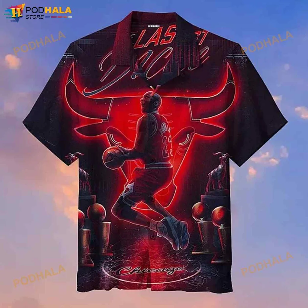 Chicago Bulls Basketball Hawaiian Shirt With Dunking Player Design