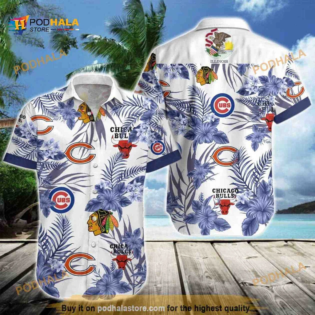 Chicago Bulls Tropical Hawaiian Shirt With Colorful Floral Design