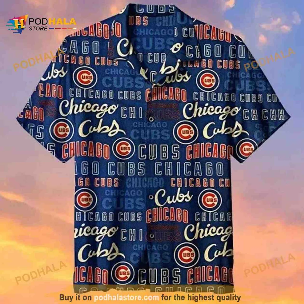 Chicago Cubs Aloha Shirt, Vibrant Graphic Design For Baseball Fans