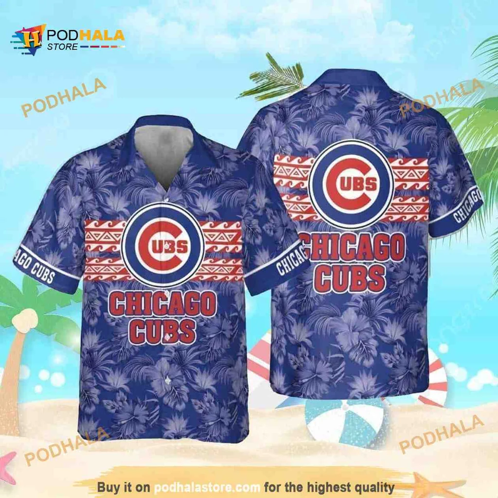 Chicago Cubs Hawaiian Shirt With Hibiscus Flowers For Summer Fun