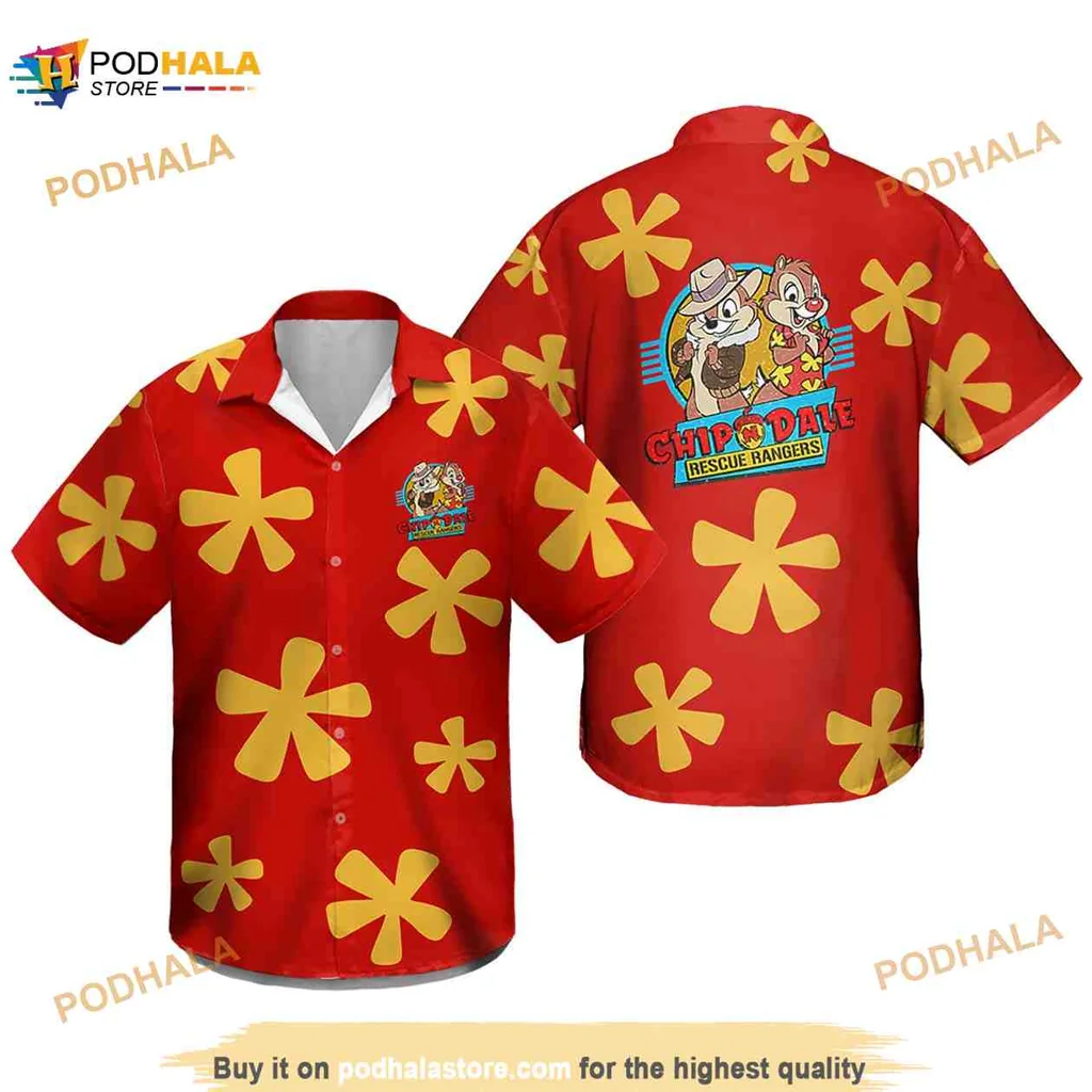 Chip Dale Tropical Hawaiian Shirt With Colorful Cartoon Design