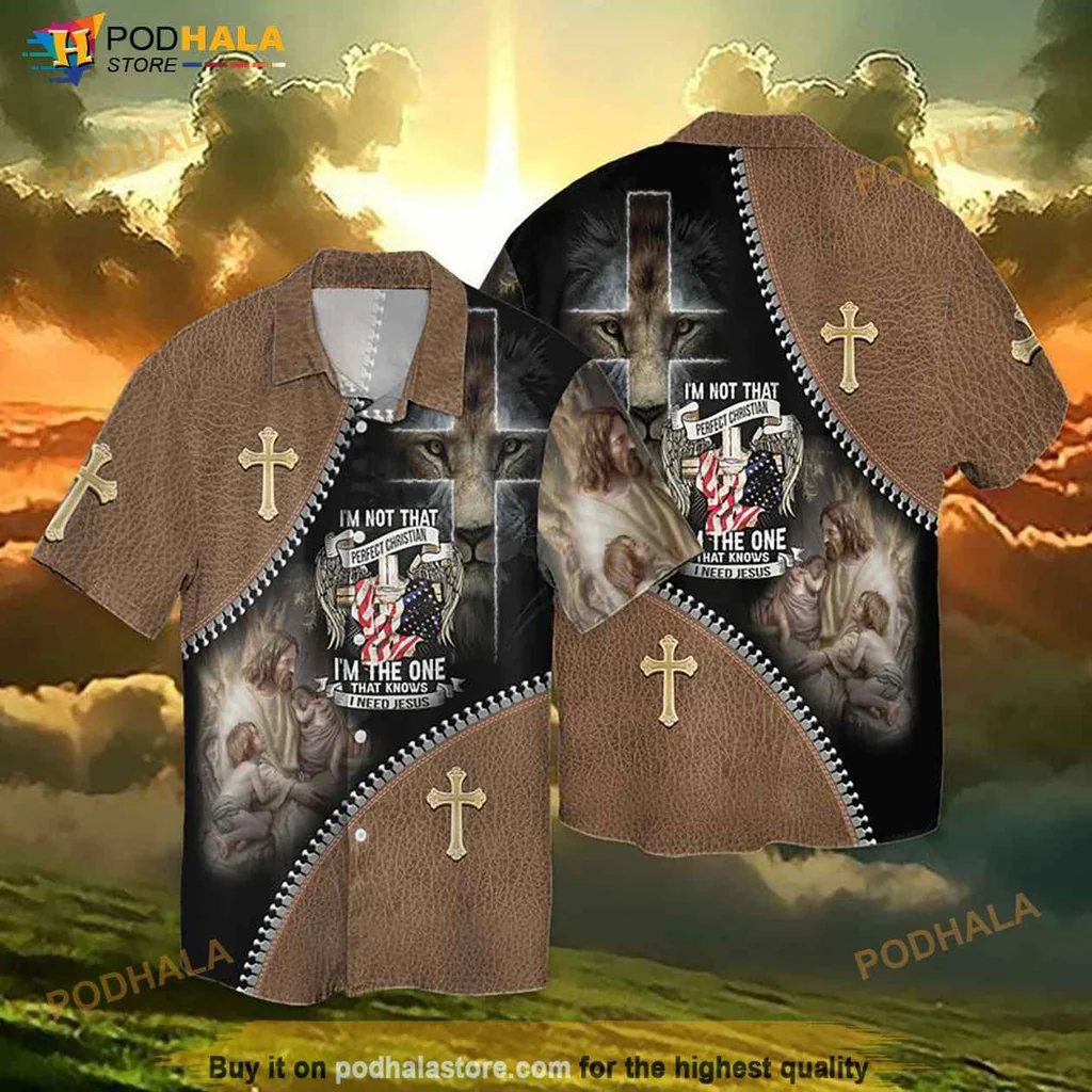 Christian Faith Hawaiian Shirt, Im Not That Perfect Christian Design