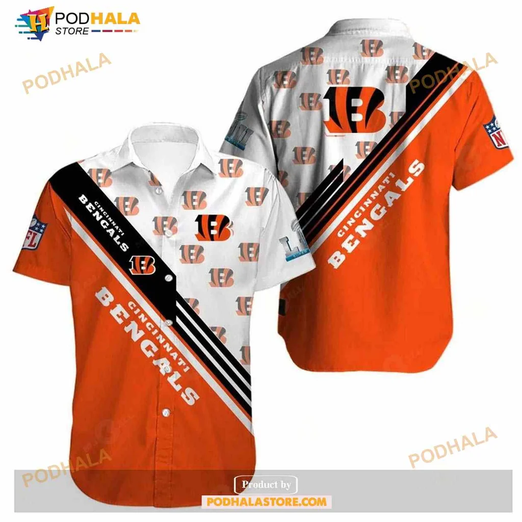 Cincinnati Bengals Hawaiian Shirt Featuring Bold Team Logo And Colors