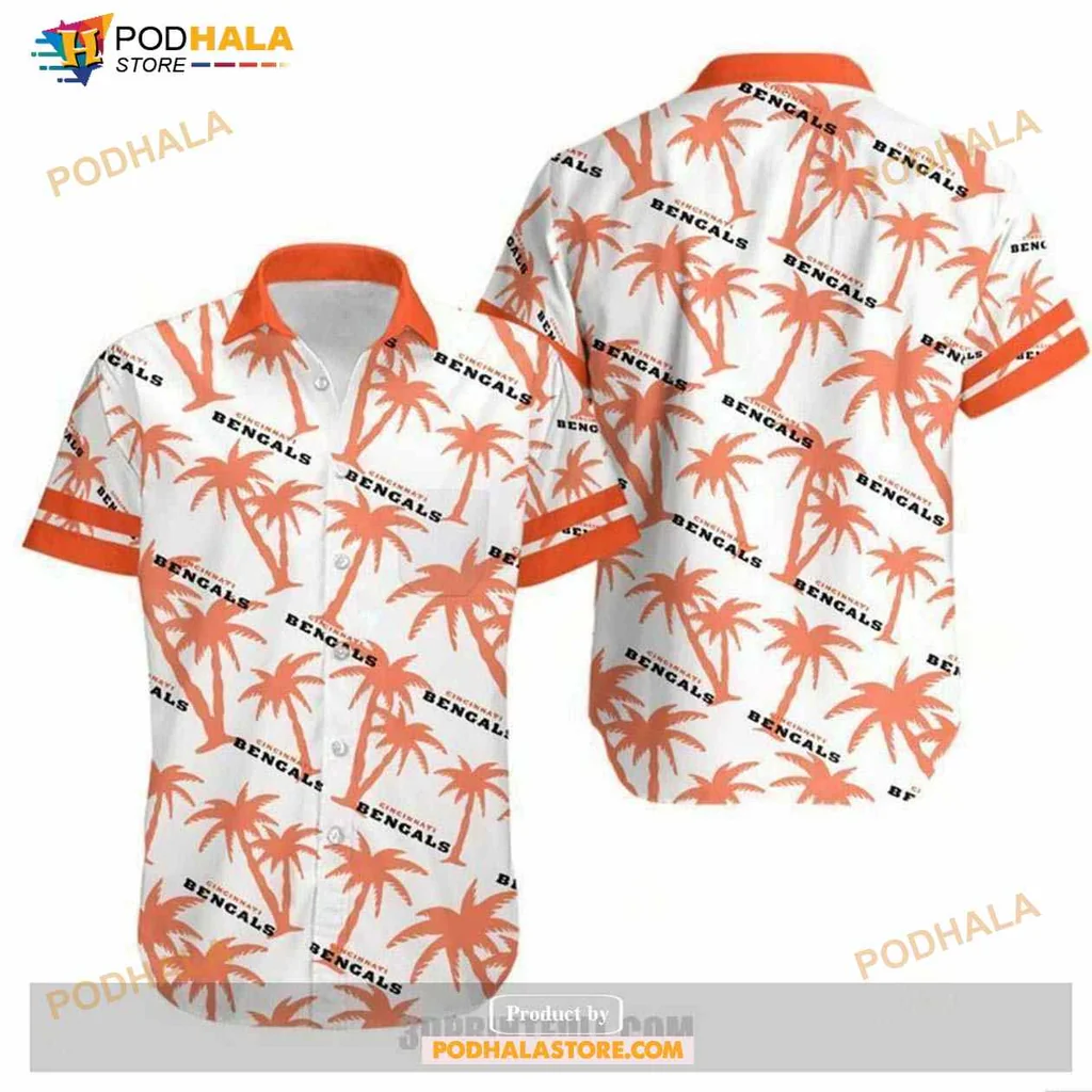 Cincinnati Bengals Tropical Hawaiian Shirt With Palm Trees And Team Spirit