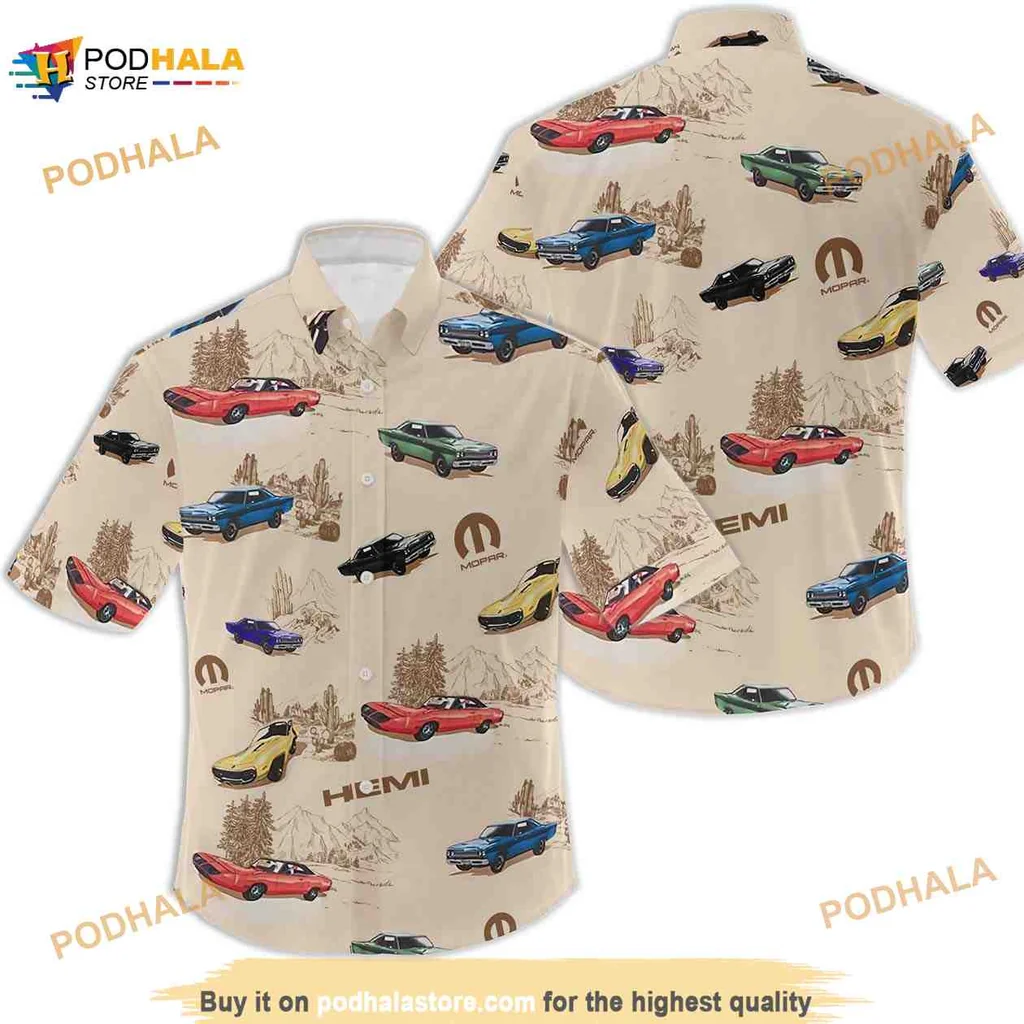 Classic Cars Aloha Shirt With Vibrant Cartoon Designs For Car Lovers