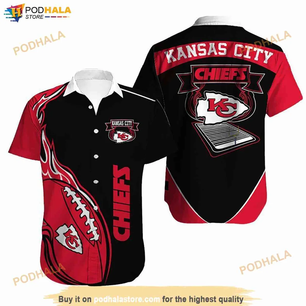 Classic Chiefs Aloha Shirt, Kansas City Chiefs Button Down Summer Shirt