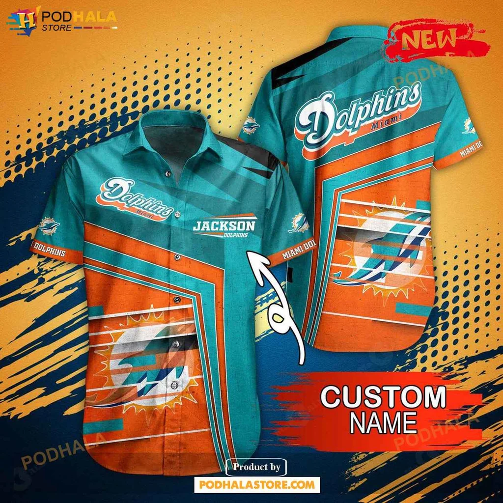 Classic Dolphins Fan Hawaiian Shirt, Vibrant Miami Dolphins Summer Design