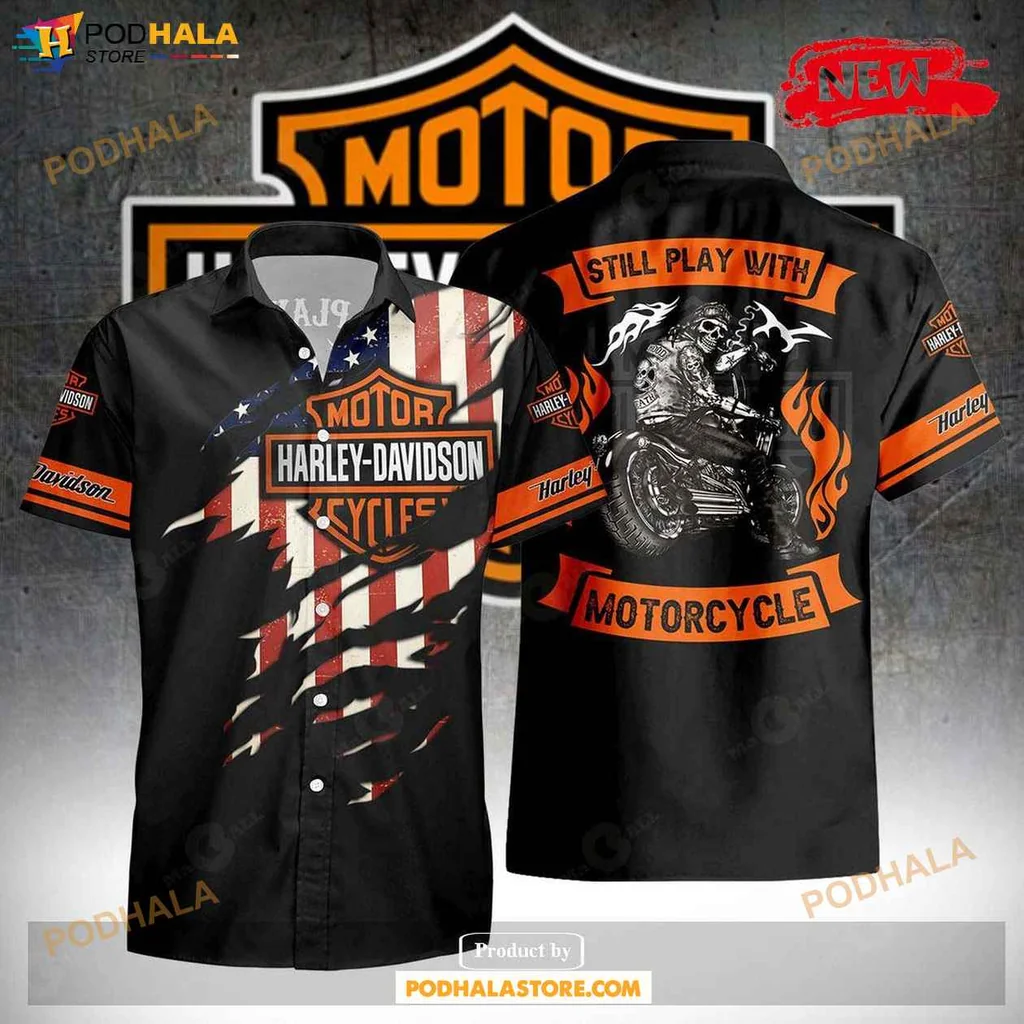 Classic Motorcycle Aloha Shirt, Still Play With Motorcycle Hawaiian Shirt For Men