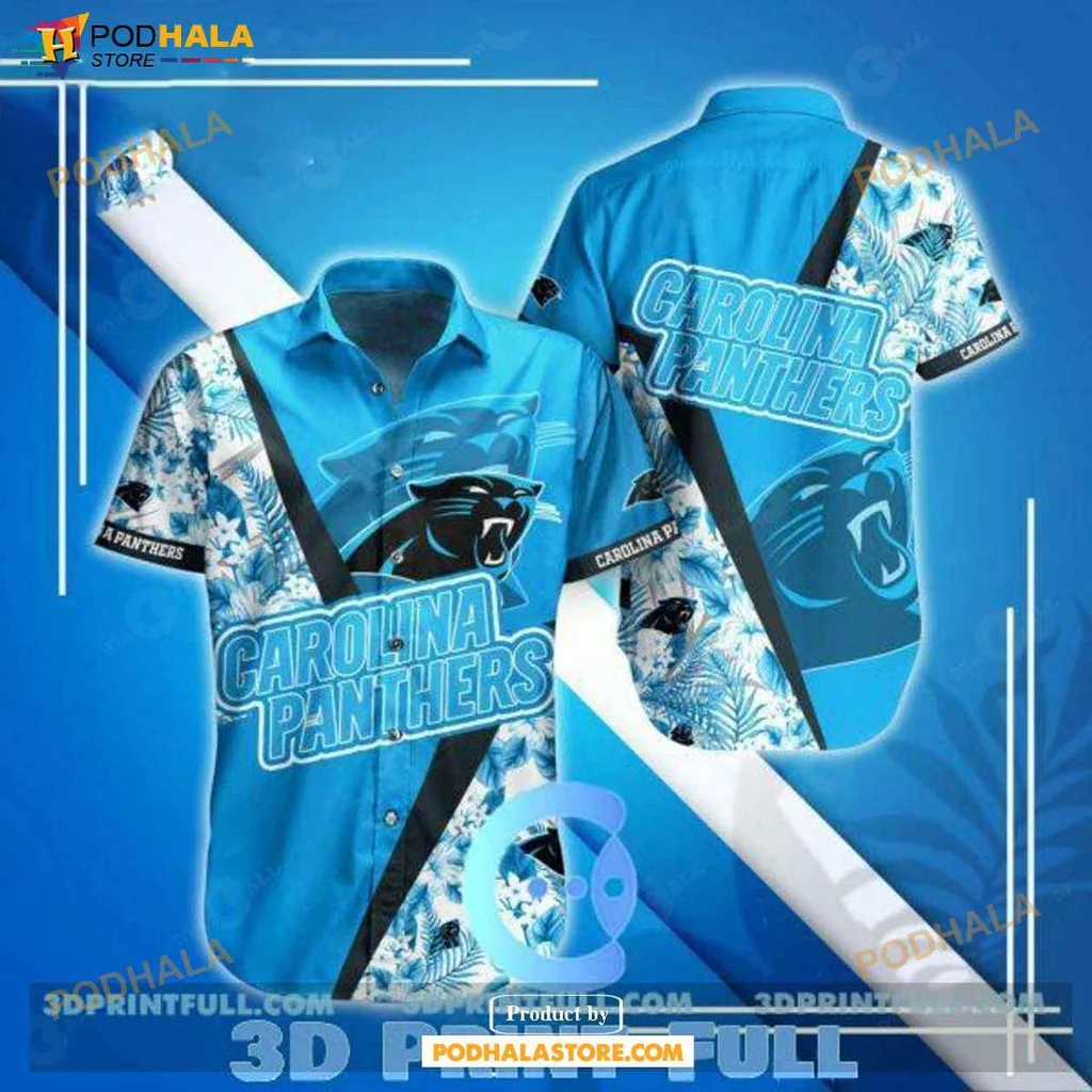 Classic Panther Tropical Shirt, Carolina Panthers Summer Shirt With Vibrant Design