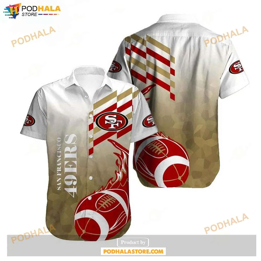 Classic San Francisco 49ers Hawaiian Shirt, Bold Team Logo And Sporty Design