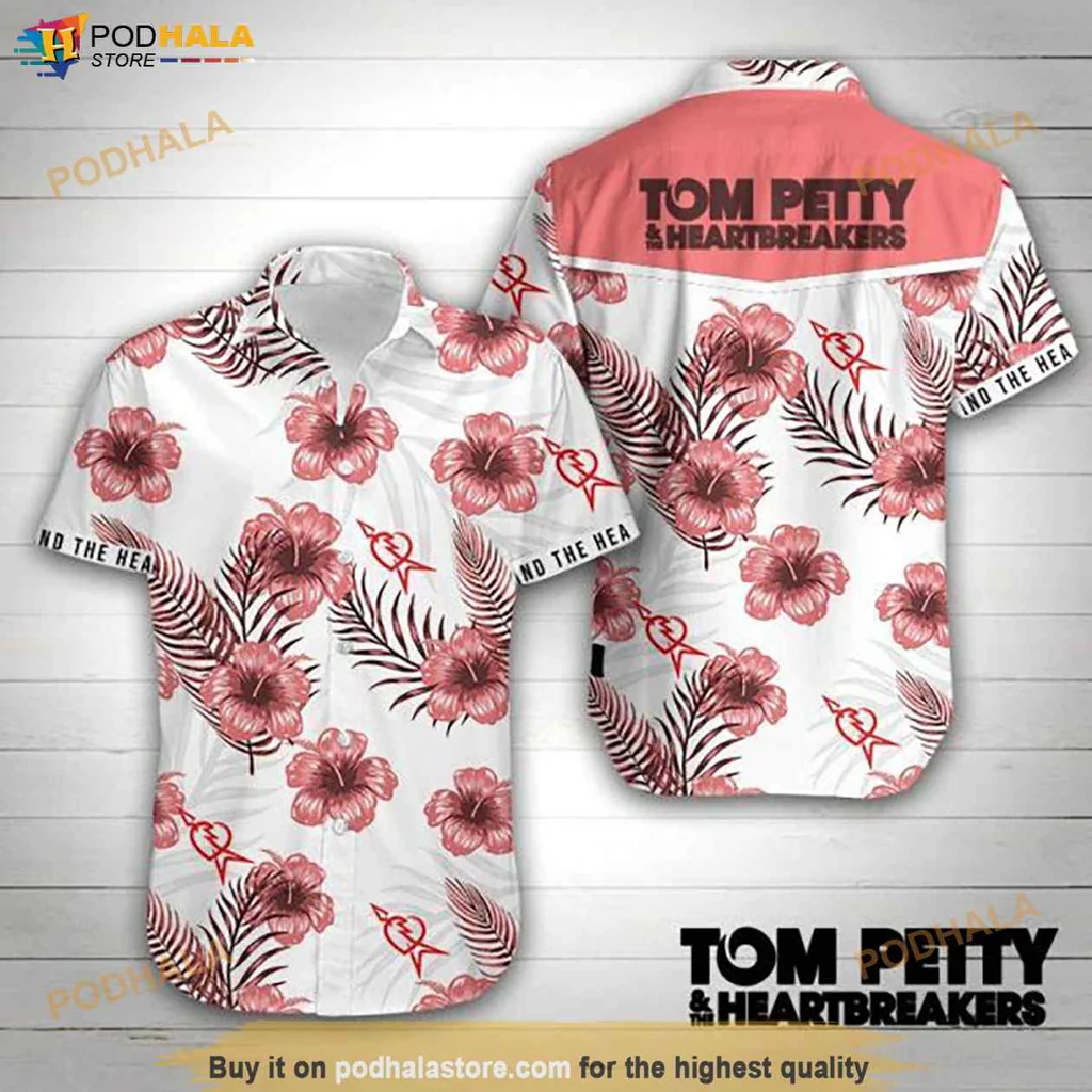 Classic Tropical Hawaiian Shirt Tom Petty And The Heartbreakers Floral Design For Men