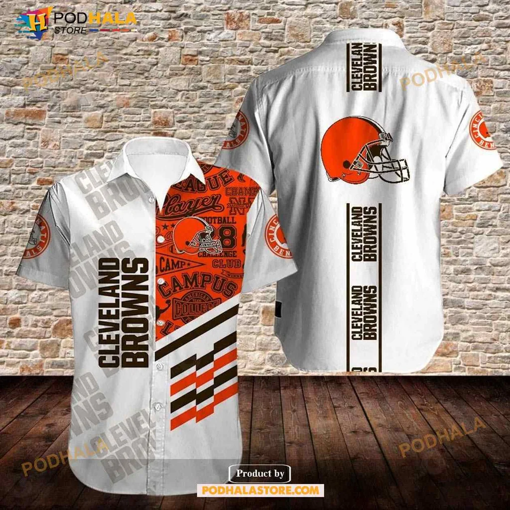 Cleveland Browns Funny Hawaiian Shirt With Bold Team Logo Design