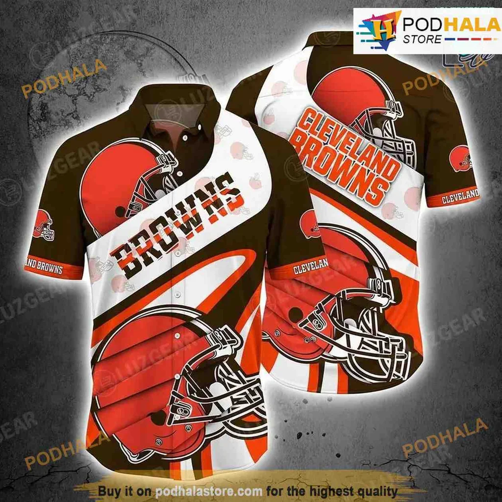 Cleveland Browns Hawaiian Shirt Featuring Bold Team Colors And Logo