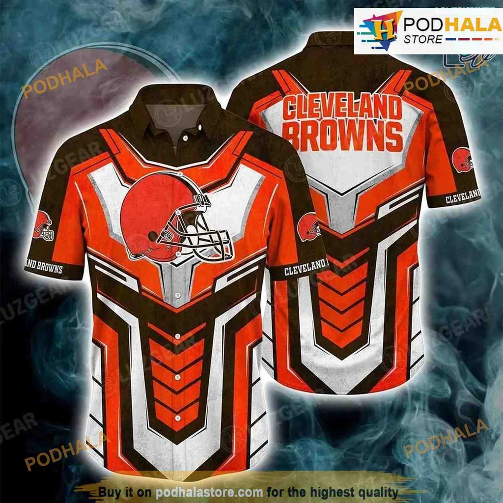 Cleveland Browns Hawaiian Shirt Featuring Bold Team Logo And Colors